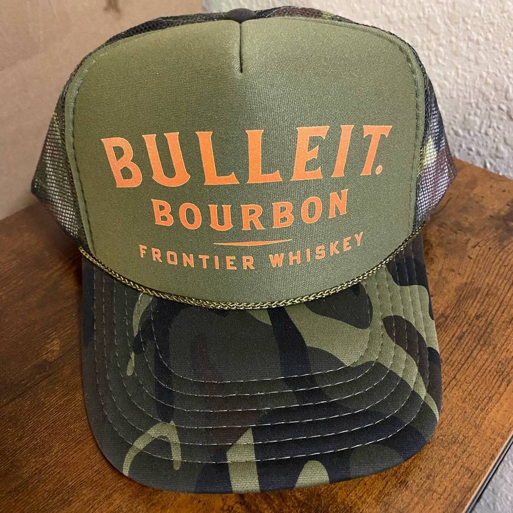 Bulleit Bourbon Green Camo Trucker Hat